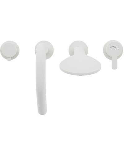 Смеситель на борт ванны Cezares Leaf LEAF-BVDM4-BIO Белый матовый