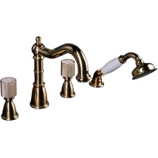 Смеситель на борт ванны Boheme Royal Cristal 395-Royal Золото