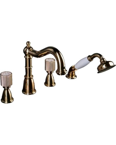 Смеситель на борт ванны Boheme Royal Cristal 395-Royal Золото