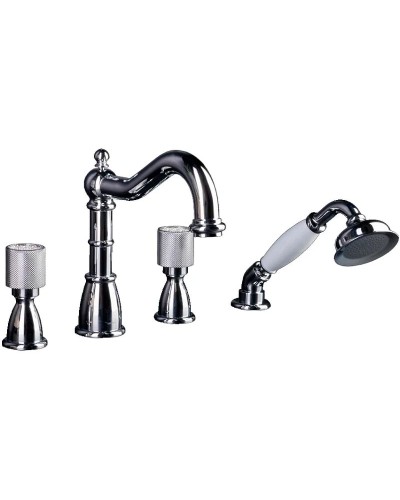 Смеситель на борт ванны Boheme Royal Cristal 396-Royal Хром