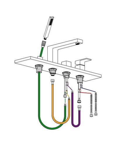 Смеситель на борт ванны Timo Selene 2130/17Y Золото матовое