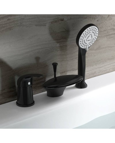 Смеситель на борт ванны Orange Iris M41-333b Черный матовый