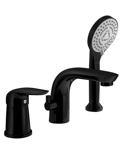 Смеситель на борт ванны Orange Otto M22-333b Черный матовый