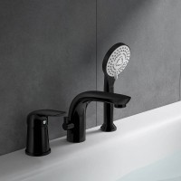 Смеситель на борт ванны Orange Otto M22-333b Черный матовый