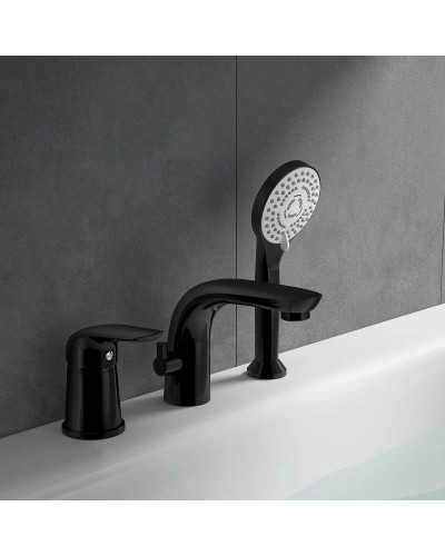 Смеситель на борт ванны Orange Otto M22-333b Черный матовый