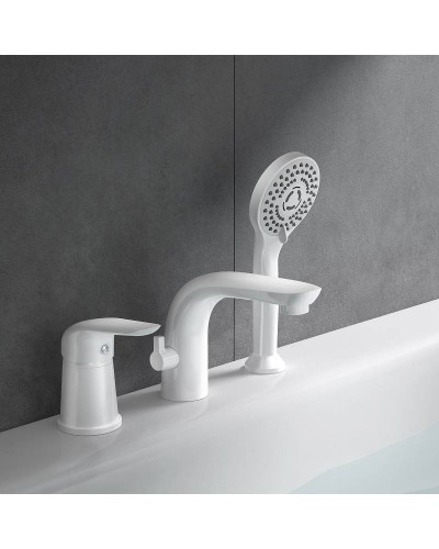 Смеситель на борт ванны Orange Otto M22-333w Белый