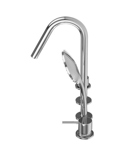 Смеситель на борт ванны Cezares Leaf LEAF-BVDM4-L-01 Хром