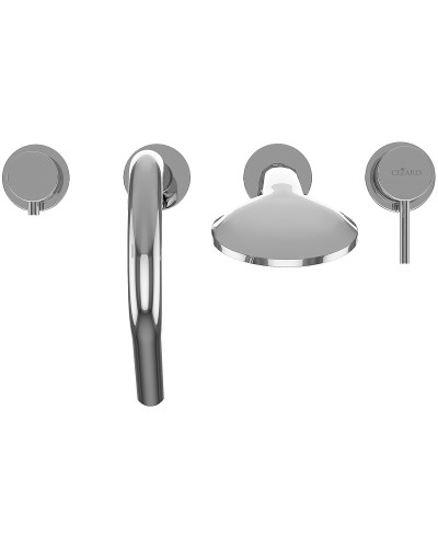 Смеситель на борт ванны Cezares Leaf LEAF-BVDM4-L-01 Хром