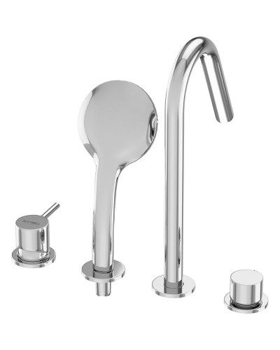 Смеситель на борт ванны Cezares Leaf LEAF-BVDM4-L-01 Хром