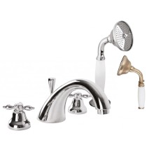 Смеситель на борт ванны с ручным выдвижным душем CEZARES NOSTALGIA-BVD-02-Bi