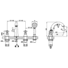 Смеситель на борт ванны Lemark Vintage LM2841B Бронза