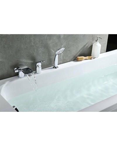 Смеситель на борт ванны Lemark Shift LM4345C Хром