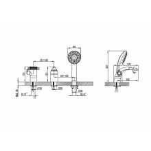 Смеситель на борт ванны Lemark Poseidon LM4245C Хром