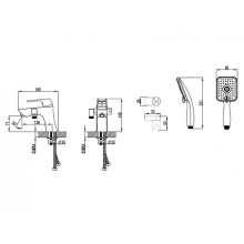 Смеситель на борт ванны Lemark Unit LM4515C Хром