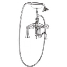 Смеситель на борт ванны с поворотным изливом и ручным душем CEZARES ATLANTIS-PBV2-01-Sw/M