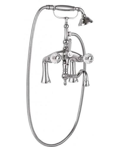 Смеситель на борт ванны с поворотным изливом и ручным душем CEZARES ATLANTIS-PBV2-01-Sw/M