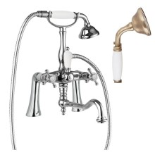 Смеситель на борт ванны с ручным душем, шлангом 150 см CEZARES GOLF-PBV2-02-Bi