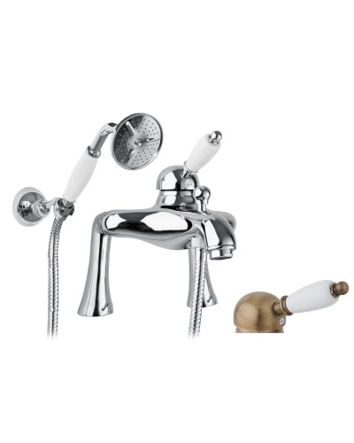 Смеситель на борт ванны с ручным душем CEZARES ELITE-PBVM-02-Bi