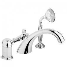 Смеситель на борт ванны с выдвижным душем и переключателем CEZARES ELITE-BVDM-01-M