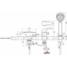 Смеситель на борт ванны Ravak Rosa RS 025.00 X07P003 Хром