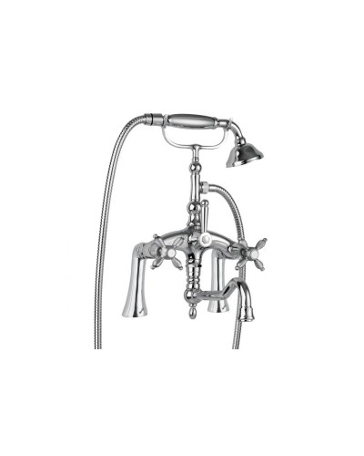 Смеситель на борт ванны с поворотным изливом, шлангом 150 см CEZARES NOSTALGIA-PBV2-01-M