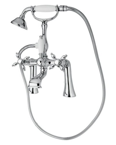 Смеситель на борт ванны с ручным душем, шлангом 150 см CEZARES NOSTALGIA-PBV-01-Bi