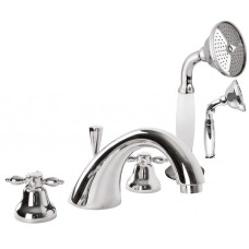 Смеситель на борт ванны с ручным выдвижным душем CEZARES NOSTALGIA-BVD-01-M