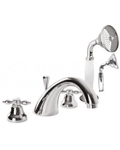 Смеситель на борт ванны с ручным выдвижным душем CEZARES NOSTALGIA-BVD-01-M