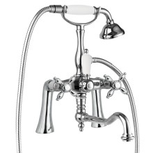 Смеситель на борт ванны с поворотным изливом, шлангом 150 см CEZARES NOSTALGIA-PBV2-01-Bi