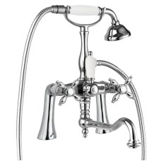 Смеситель на борт ванны с поворотным изливом, шлангом 150 см CEZARES NOSTALGIA-PBV2-01-Bi