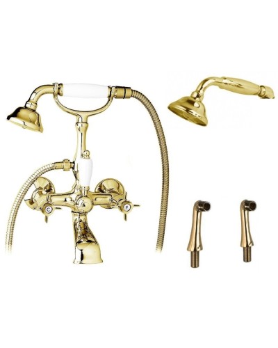 Смеситель на борт ванны с ручным душем, шлангом 150 см CEZARES LORD-PBV-03/24-M