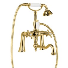 Смеситель на борт ванны с ручным душем, шлангом 150 см CEZARES GOLF-PBV2-03/24-Bi