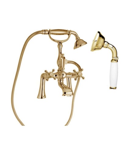 Смеситель на борт ванны с ручным душем, шлангом 150 см CEZARES GOLF-PBV-03/24-Bi