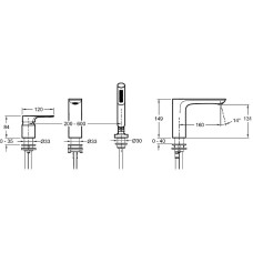 Смеситель для ванны Jacob Delafon Aleo+ E72330-CP Хром