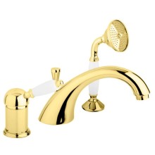 Смеситель на борт ванны с выдвижным душем и переключателем CEZARES ELITE-BVDM-03/24-Bi