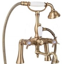 Смеситель на борт ванны с ручным душем, шлангом 150 см CEZARES LORD-PBV2-02-Bi