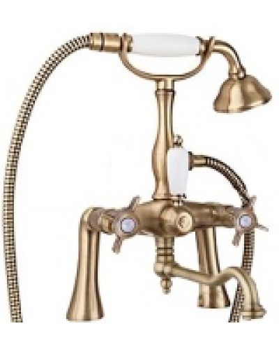 Смеситель на борт ванны с ручным душем, шлангом 150 см CEZARES LORD-PBV2-02-Bi