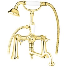 Смеситель на борт ванны с ручным душем, шлангом 150 см CEZARES LORD-PBV2-03/24-Bi