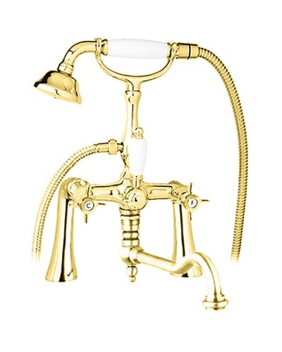 Смеситель на борт ванны с ручным душем, шлангом 150 см CEZARES LORD-PBV2-03/24-Bi