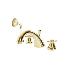 Смеситель на борт ванны с ручным выдвижным душем CEZARES GOLF-BVD-03/24