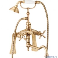 Смеситель на борт ванны с поворотным изливом, шлангом 150 см CEZARES NOSTALGIA-PBV2-02-Bi