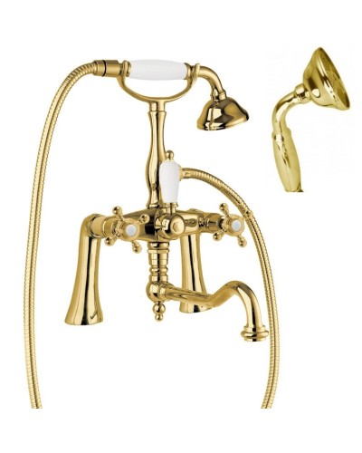 Смеситель на борт ванны с ручным душем, шлангом 150 см CEZARES GOLF-PBV2-03/24-M