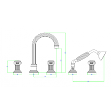 Смеситель на борт ванны Cezares OLIMP-BVD-01-Sw