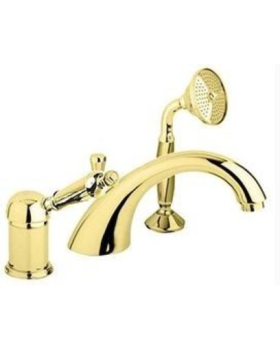 Смеситель на борт ванны с выдвижным душем и переключателем CEZARES ELITE-BVDM-03/24-M