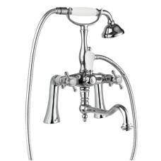 Смеситель на борт ванны с ручным душем, шлангом 150 см CEZARES GOLF-PBV2-01-Bi