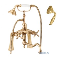 Смеситель на борт ванны с поворотным изливом, шлангом 150 см CEZARES NOSTALGIA-PBV2-02-M