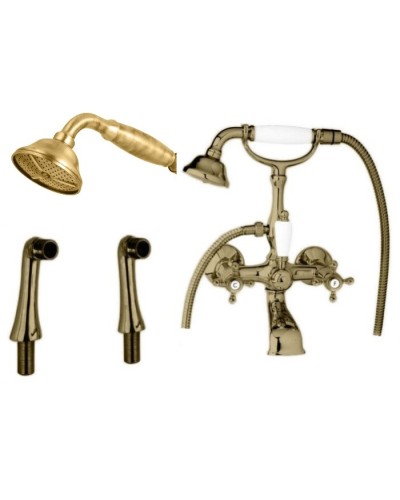 Смеситель на борт ванны с ручным душем шлангом 150см CEZARES GOLF-PBV-02-M