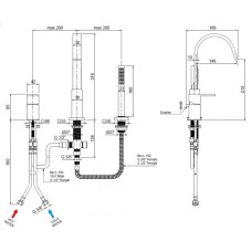 Смеситель на борт ванны на 3 отверстия CEZARES UNIKA-BVD3-01