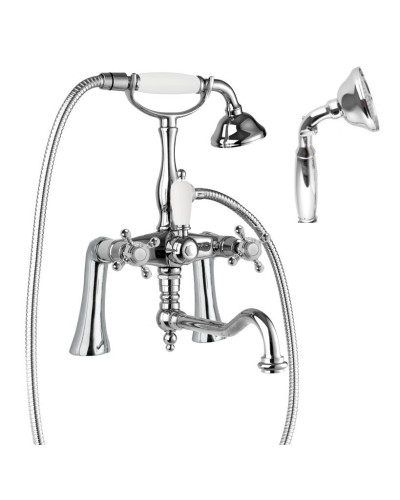 Смеситель на борт ванны с ручным душем, шлангом 150 см CEZARES GOLF-PBV2-01-M