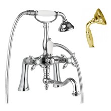 Смеситель на борт ванны с поворотным изливом, шлангом 150 см CEZARES NOSTALGIA-PBV2-03/24-M